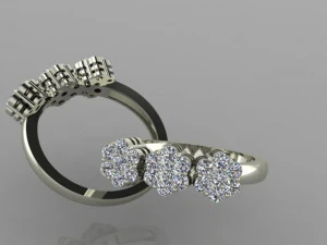 anello di fiori Modello 3D