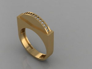 coin in ring Model 3D