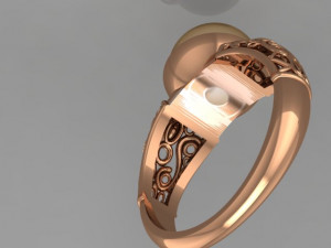 pearls ring 3D 模型