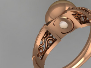 pearls ring 3D 模型