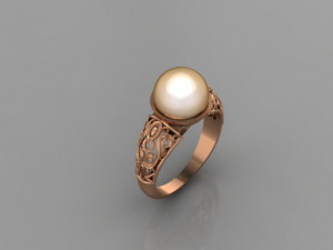 pearls ring 3D 模型