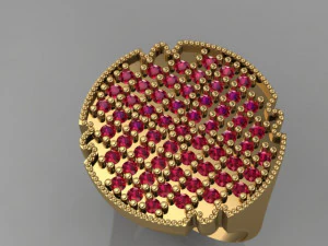 signet diamond ring 3D Model