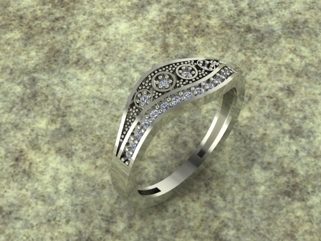 silver ring 3D Модель .c4d .max .obj .3ds .fbx .stl .blend 