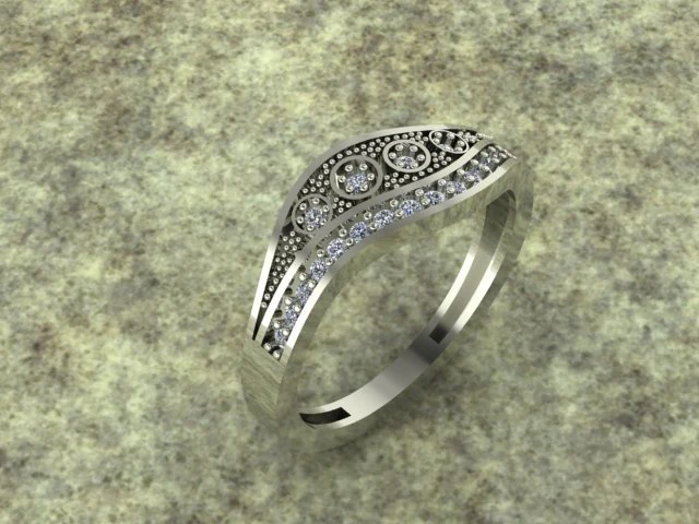 silver ring 3D Model .c4d .max .obj .3ds .fbx .stl .blend 
