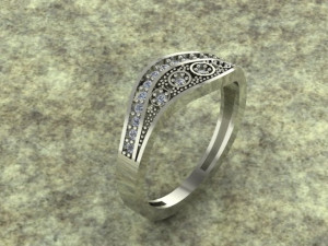 silver ring 3D Модель