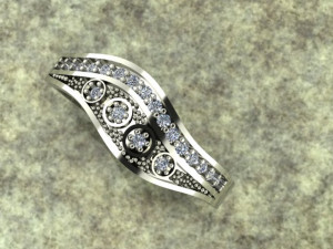 silver ring 3D Модель