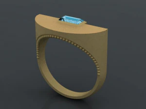 싱글 링 3D 모델