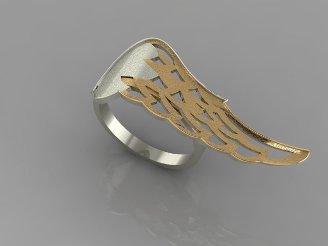 wings ring 3D Model .c4d .max .obj .3ds .fbx .stl .blend 