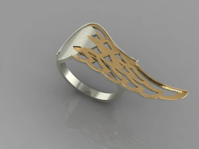 wings ring 3D Model .c4d .max .obj .3ds .fbx .stl .blend 