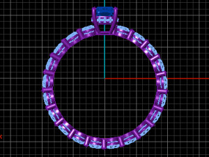 diamond signet ring 3D-Modell