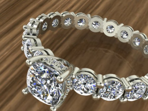 diamond signet ring 3D-Modell