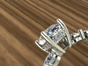 diamond signet ring 3D-Modell