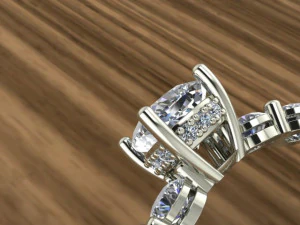 diamond signet ring 3D Model