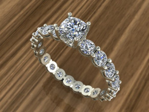 diamond signet ring 3D Модель
