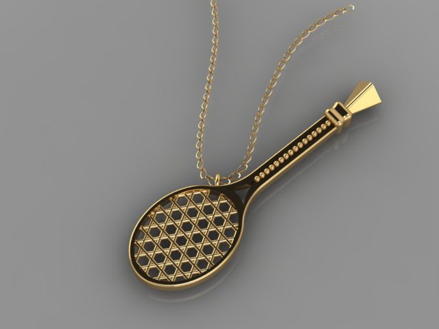 tennis necklace 3D Model .c4d .max .obj .3ds .fbx .stl .blend