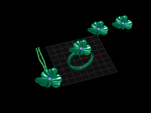 flower set 3D Модель