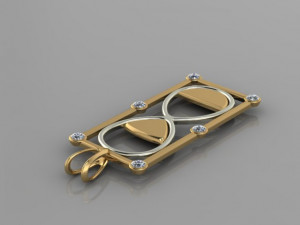hourglass pendant 3Dモデル