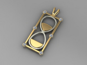 hourglass pendant 3D-Modell