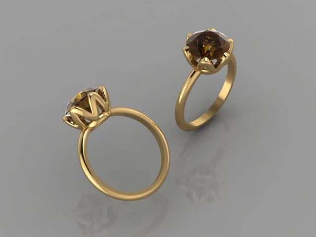 solitaire ring 3D Model .c4d .max .obj .3ds .fbx .stl .blend 