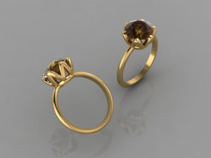 solitaire ring 3D-Modell