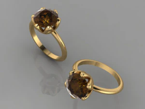 solitaire ring 3D Model