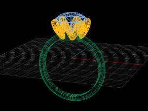 solitaire ring 3D 模型
