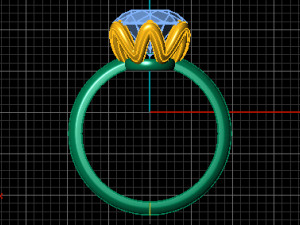 solitaire ring 3D 模型