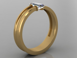 baguette ring 3D Model