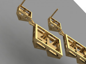 gold earring 3D Model