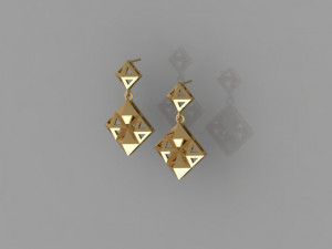 gold earring 3D Model