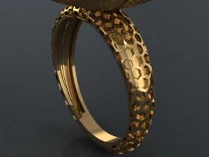 gold ring pendant 3D Model
