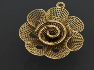 gold ring pendant 3D Model