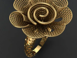 gold ring pendant 3D Model