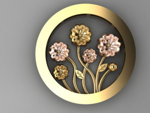 flower pendant 3D 模型