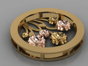 flower pendant 3D Model