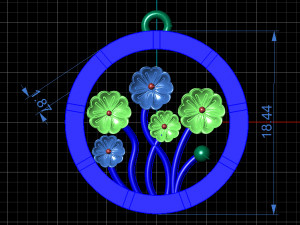 flower pendant 3D Model