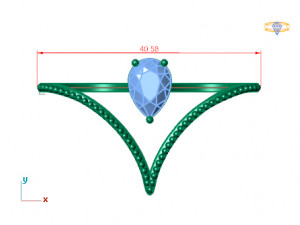 pear ring 3D Model