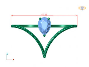 anello di pera Modello 3D