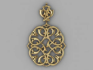 pendant gold 3D Model