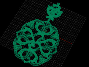 pendant gold 3D Model