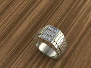silver ring Model 3D