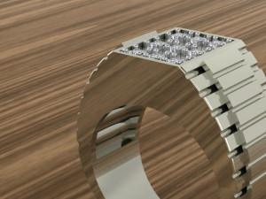 silver ring 3D Модель