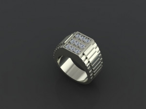 silver ring 3D Модель