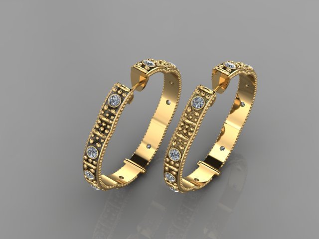 earring Model 3D .c4d .max .obj .3ds .fbx .stl .blend