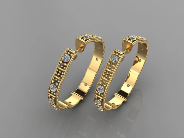 orecchino Modello 3D .c4d .max .obj .3ds .fbx .stl .blend 