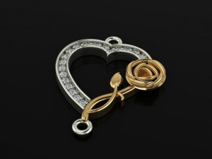 anklet jewelry rose 3D Model