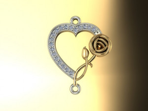 anklet jewelry rose Modello 3D