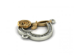 anklet jewelry rose Modello 3D