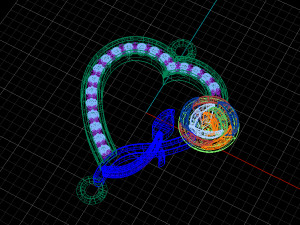 anklet jewelry rose Modello 3D