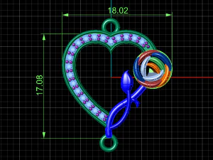 anklet jewelry rose 3D Model